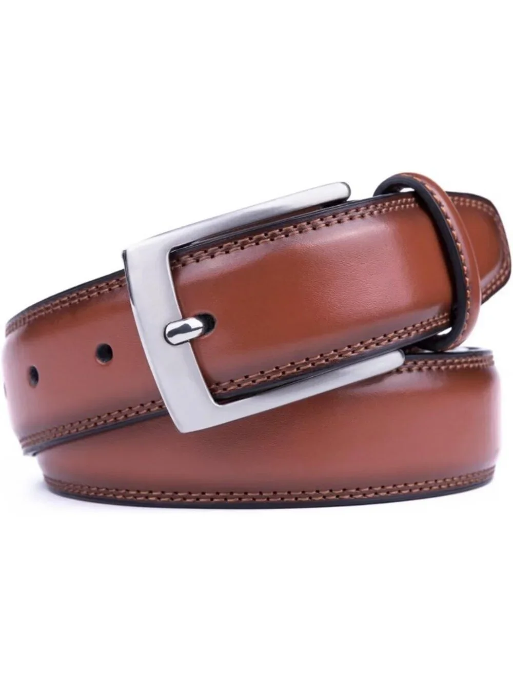 Men's Handmade Genuine Leather Dress Belt - 100% Cowhide, Fashion & Classic